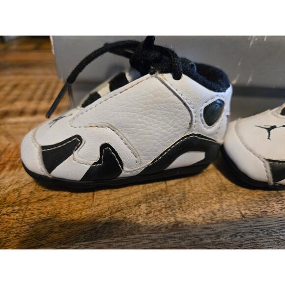 OG 1998 Rare Baby Nike Air Jordan XIV 14 What/Black - Picture 6 of 9